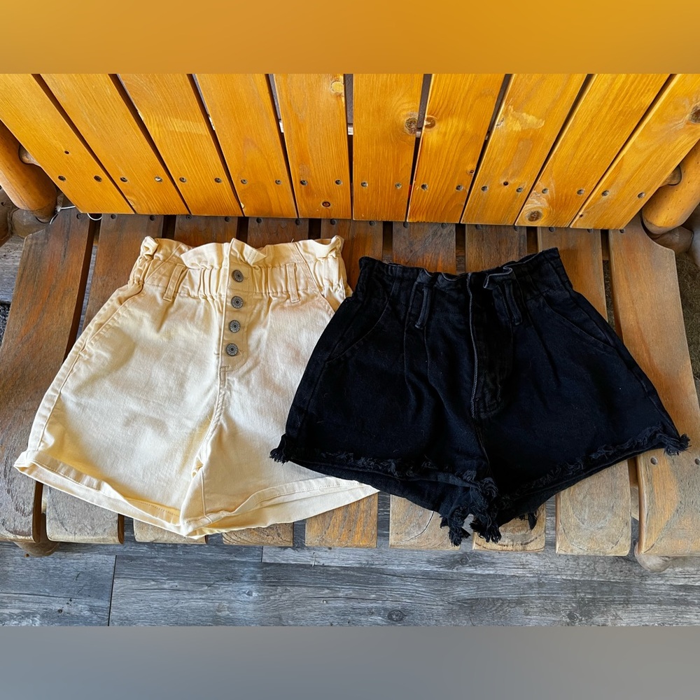 Paper Bag Jean shorts 2 pairs